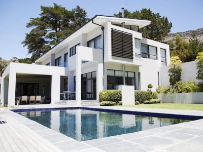 Modern home with swimming pool